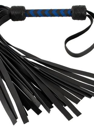 Флогер шкіряний leather flogger black/royal