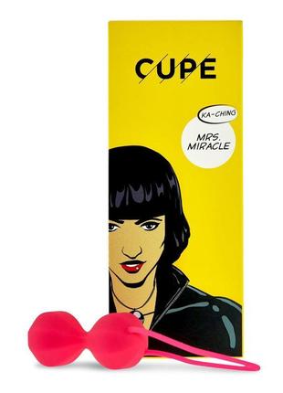 Вагінальні кульки на жорсткому зчепленні mrs. miracle рожеві
