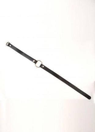 Кляп leather o-ring gag, smooth black 2