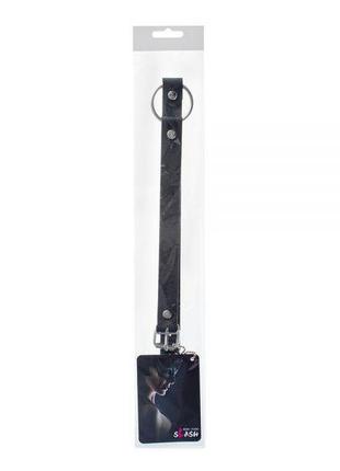 Кляп leather o-ring gag, smooth black 3