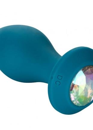 Анальний корок із вібрацією vibrating crystal probe блакитний ...