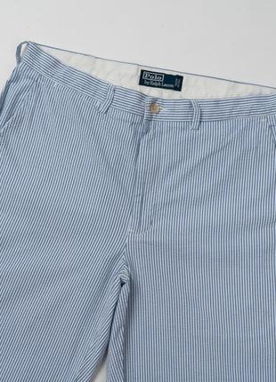 Polo ralph lauren vintage blue and white striped seersucker pants мужские брюки3 фото