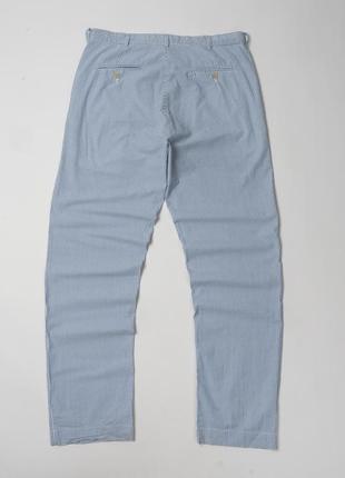 Polo ralph lauren vintage blue and white striped seersucker pants мужские брюки6 фото