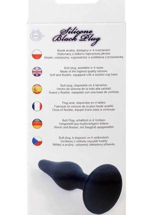 Анальний плаг silicone plug black - large 4