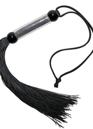 Кнут чорний, прозора ручка flogger, 51 см