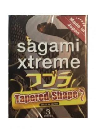 Супертонкі латексні презервативи sagami xtreme cobra 3шт