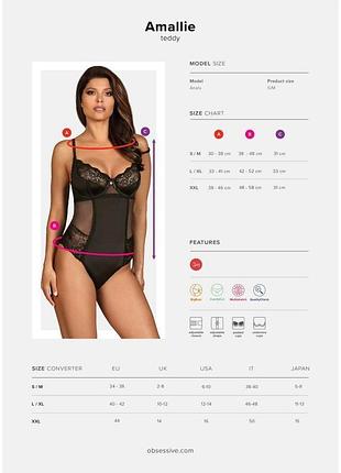 Боди obsessive amallie body s/m 7