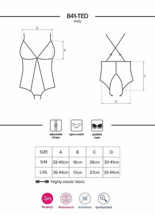 Боді obsessive 841-ted-1 body s/m 5