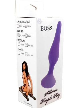 Анальний плаг silicone plug purple - medium 2