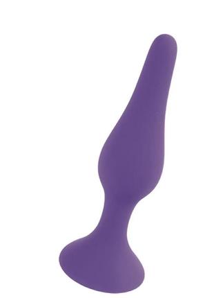 Анальний плаг silicone plug purple - medium 3