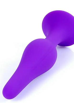 Анальний плаг silicone plug purple - medium 4