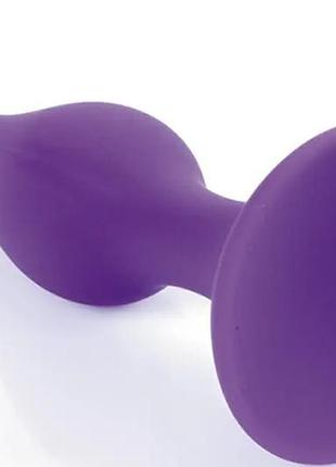 Анальний плаг silicone plug purple - medium 5