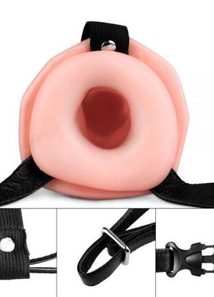 Страпон unisex hollow strap on vibrating 2