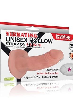 Страпон unisex hollow strap on vibrating 5