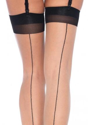 Панчохи двоколірні із заднім швом leg avenue 2 tone stockings o/s3 фото