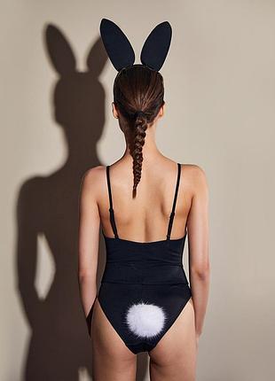 Аналевий корок upko rabbit fur bunny tail small butt plug 2