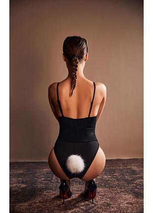 Аналевий корок upko rabbit fur bunny tail small butt plug 3