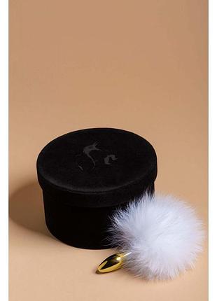 Аналевий корок upko rabbit fur bunny tail small butt plug 7
