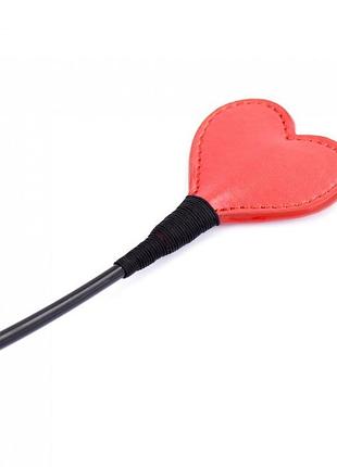Стек ds fetish crop heart red/black 4