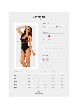 Боди obsessive vanessme body s/m 7