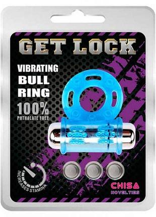 Ерекційне кільце з вібропулів get lock blue 2