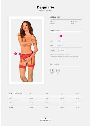 Трусики та гартери obsessive dagmarie m/l 5