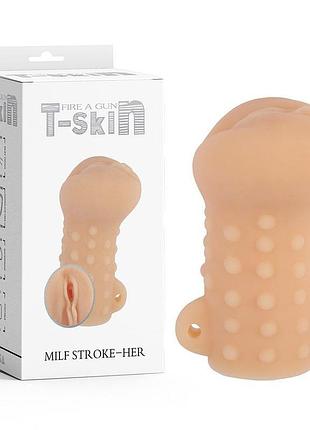 Мастурбатор вагіна з петлею під пальці t-skin milf stroke-her ...