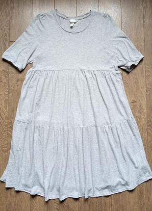 Хлопковое трикотажное платье для беременных2 фото