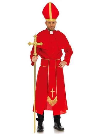 Костюм кардинал чоловічий leg avenue costume cardinal red xl