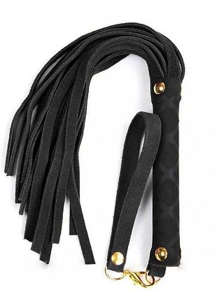 Флоггер ds fetish leather flogger s black 2