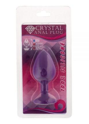 Мала силіконова анальна пробка purple silicone ruby, m 2