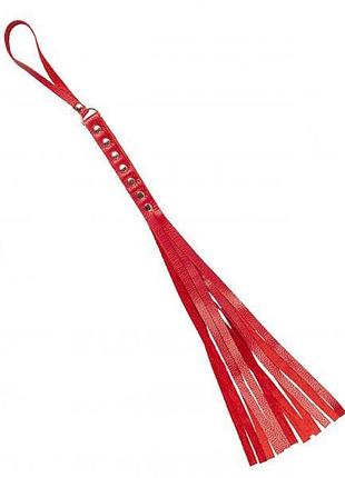 Флогер s&m; fancy leather floger, red 3