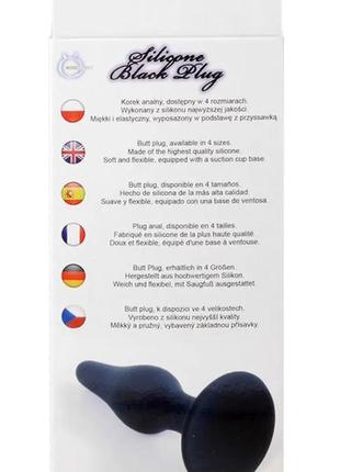 Анальний плаг silicone plug black - extra large 3