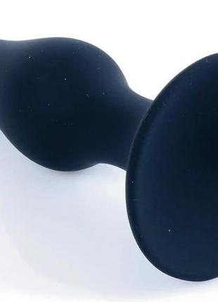 Анальний плаг silicone plug black - extra large 4