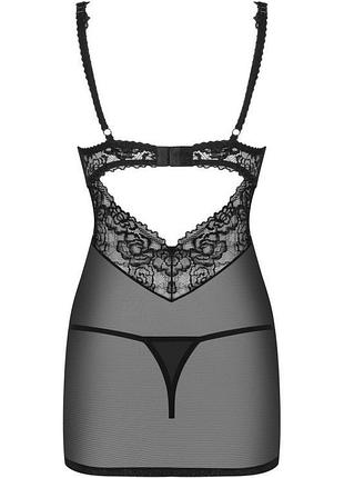 Пеньюар obsessive 867-che-1 і стринги s/m 8