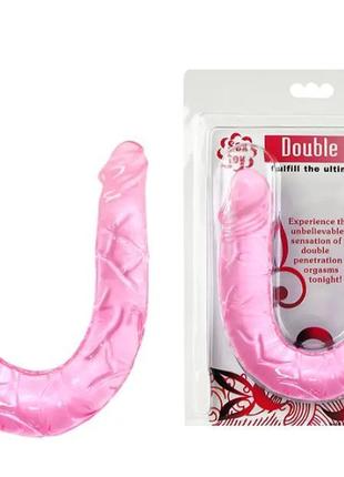 Подвійний фалоімітатор "double dong" pink