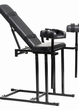 Бдсм крісло-кушетка extreme obedience bdsm chair чорний