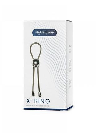 Ерекційне песо x-ring medica group, силіконове, чорне