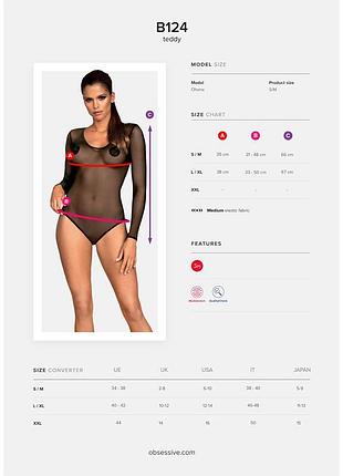 Боди obsessive b124 body s/m 5
