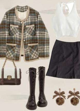 Юбка шоколадного цвета от h&m