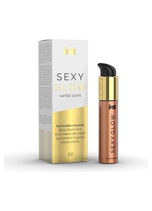 Крем шимер для тіла з ароматом ванілі intt sexy glow