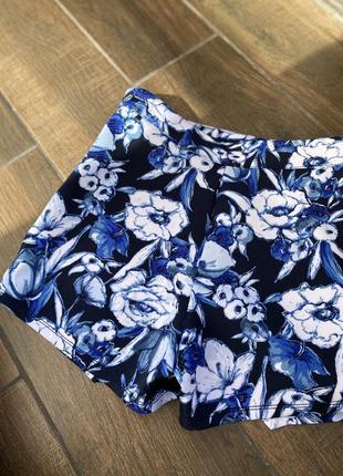 Шорты юбка синие s abercrombie&fitch1 фото