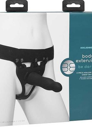 Страпон із вібрацією body extensions strap-on — be 5