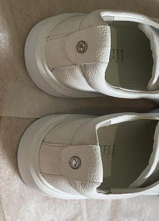 Кожаные макасины/ кроссовки белые