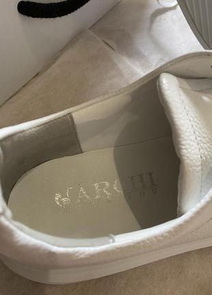 Кожаные макасины/ кроссовки белые