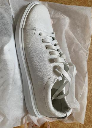 Кожаные макасины/ кроссовки белые