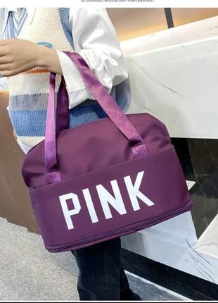 Фіолетова жіноча спортивна сумка1 фото