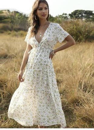 Невероятное платье в цветочный принт shein1 фото
