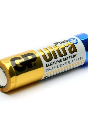 Батарейка gp ultra plus alkaline 1.5 v lr6 aa (15auphm-2s2) лу...