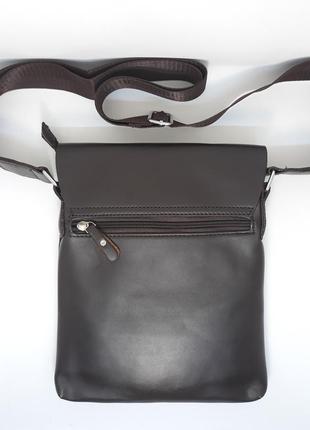Мужская сумка коричневая барсетка на плечо7 фото